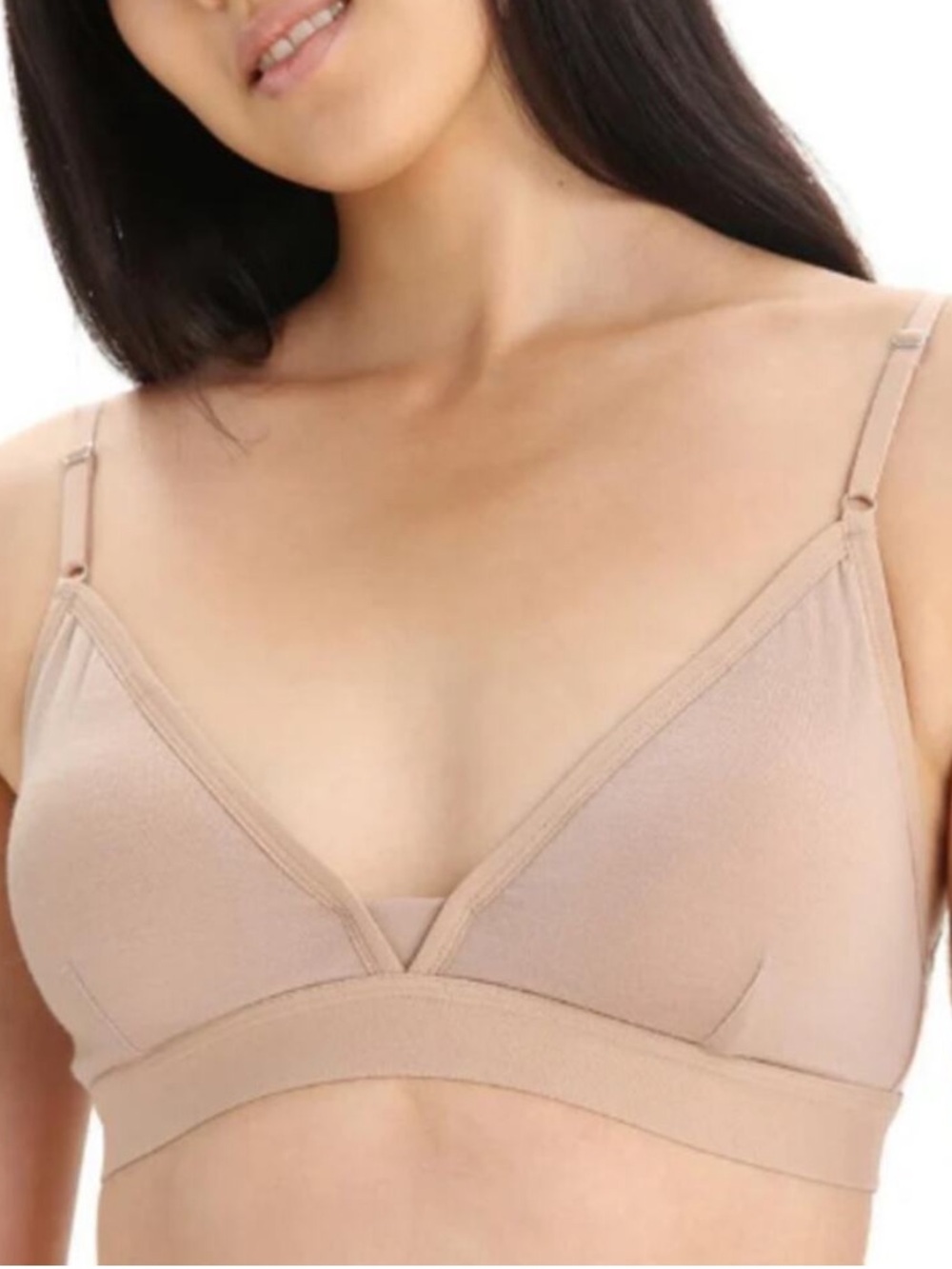 Icebreaker Siren Bralette Bra Merino Wool 150 Tan Light Nude Medium